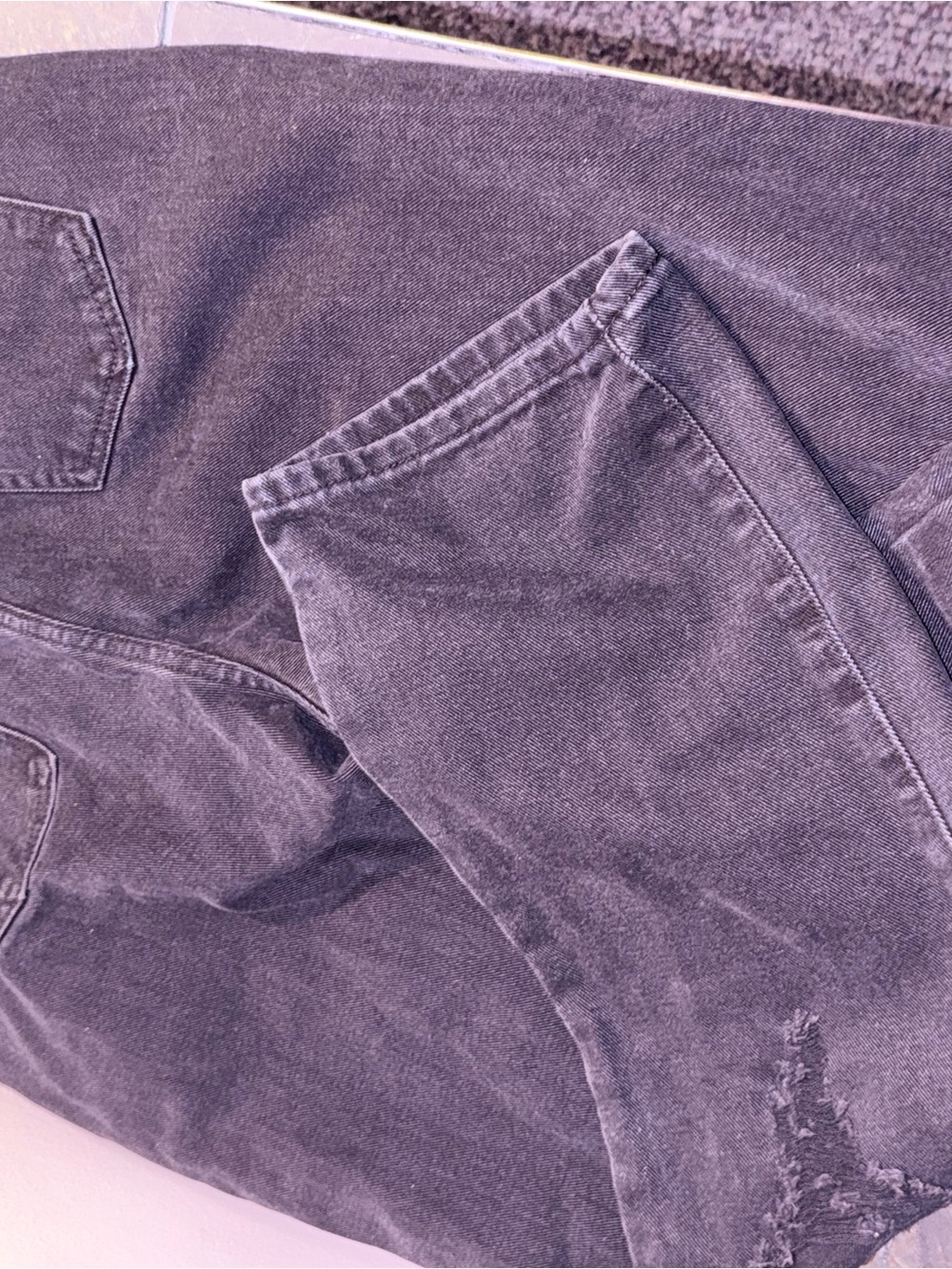 PrettyLittleThing Faded Black/Grey Straight Leg Jeans